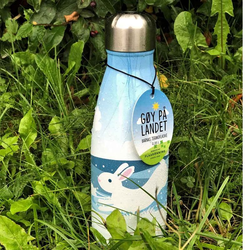 Vacuum flask for children, jumping hare