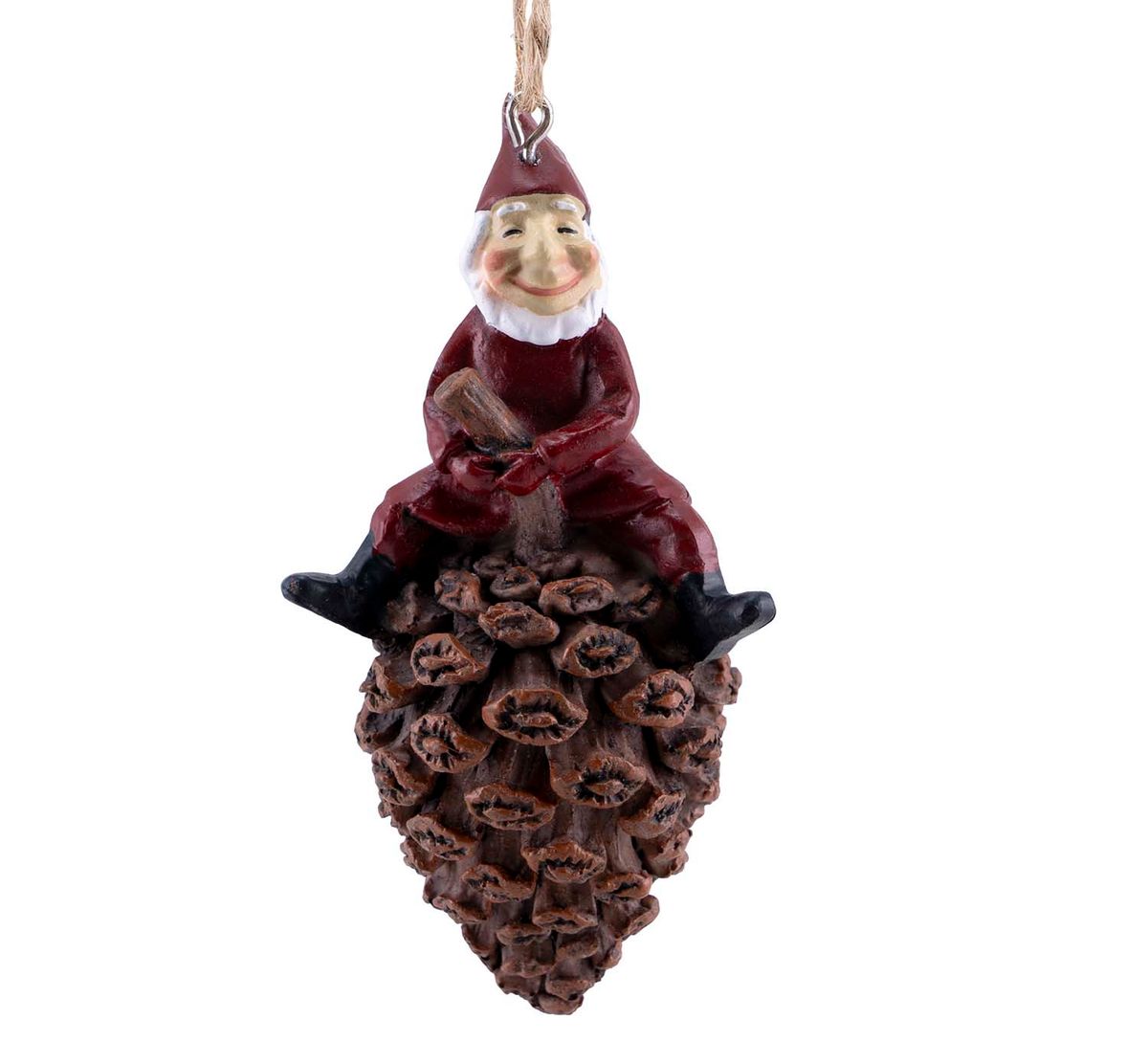 Small hanging santas set of 8 pcs.
