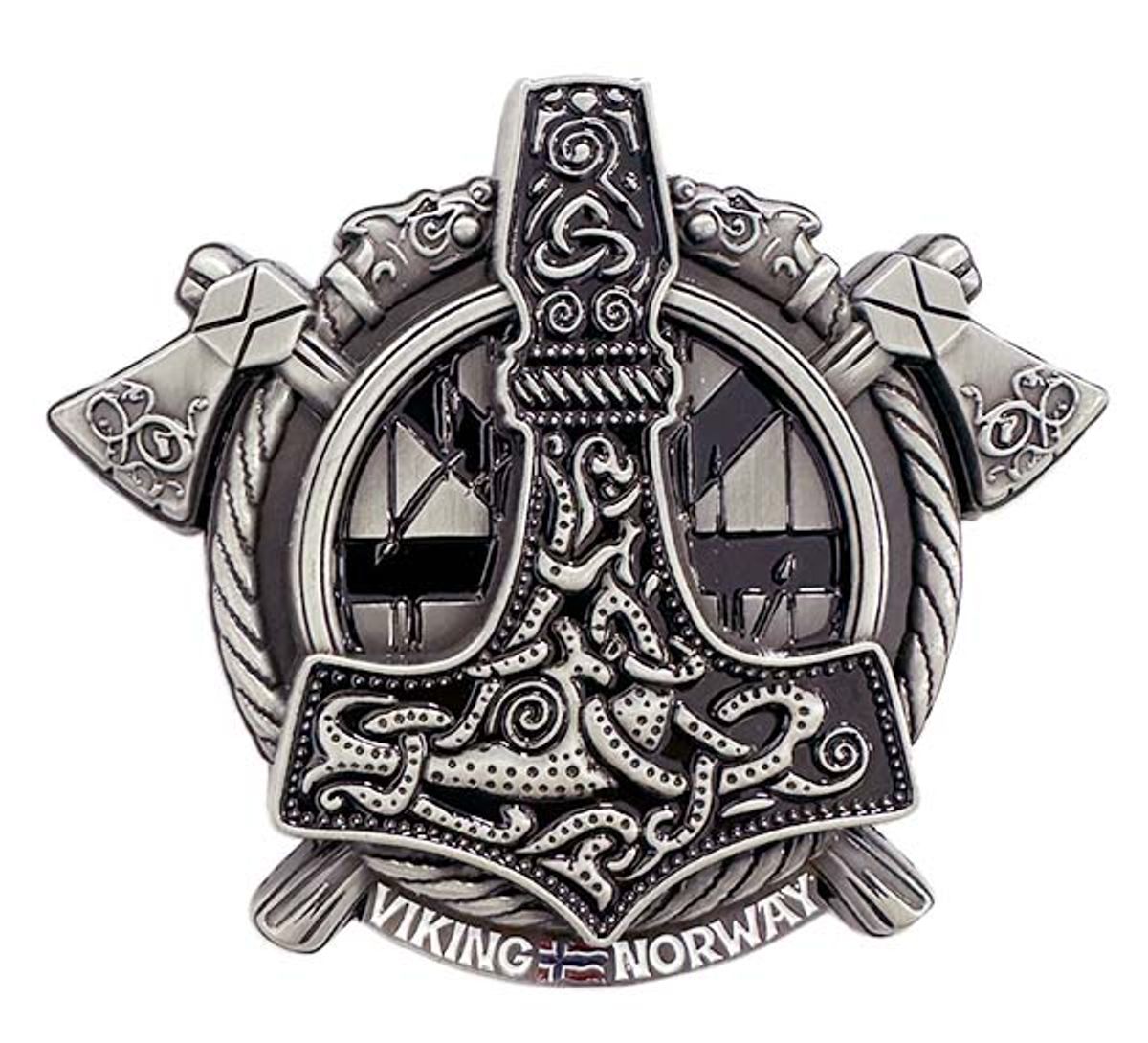 Metal magnet, Thor's hammer with axe