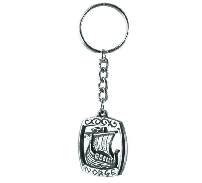 Main Image Key Chain, Vikingship in frame ,' NORGE', ...