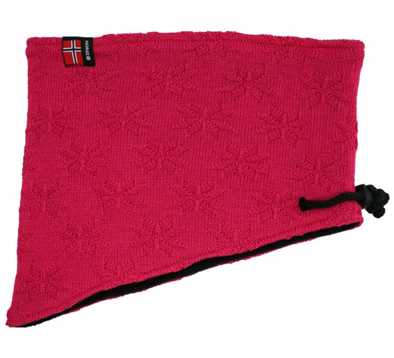 Neck gaiter with purl stitch rose pink