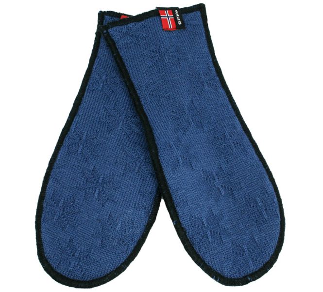 Main Image Knitted mittens with purl stitch rose blue/black