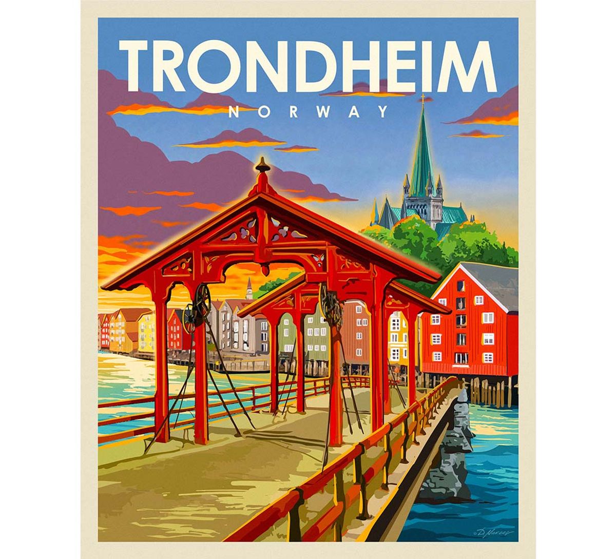 Poster Trondheim, retro