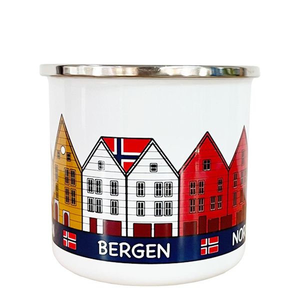 Main Image Enamel mug, The Pier in Bergen