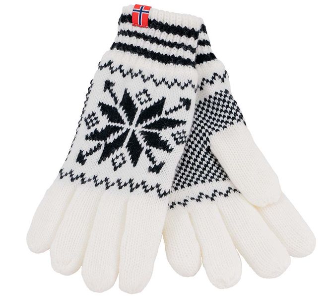 Main Image Knitted gloves star pattern white/black