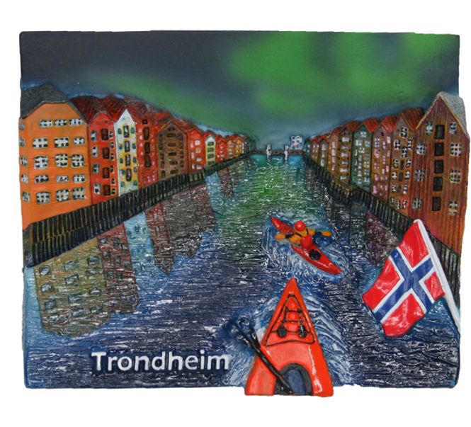 Main Image Resin magnet, Trondheim, the river Nidelven
