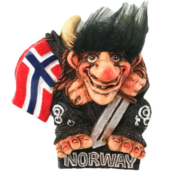 Main Image Magnet, Vikingtroll with flag