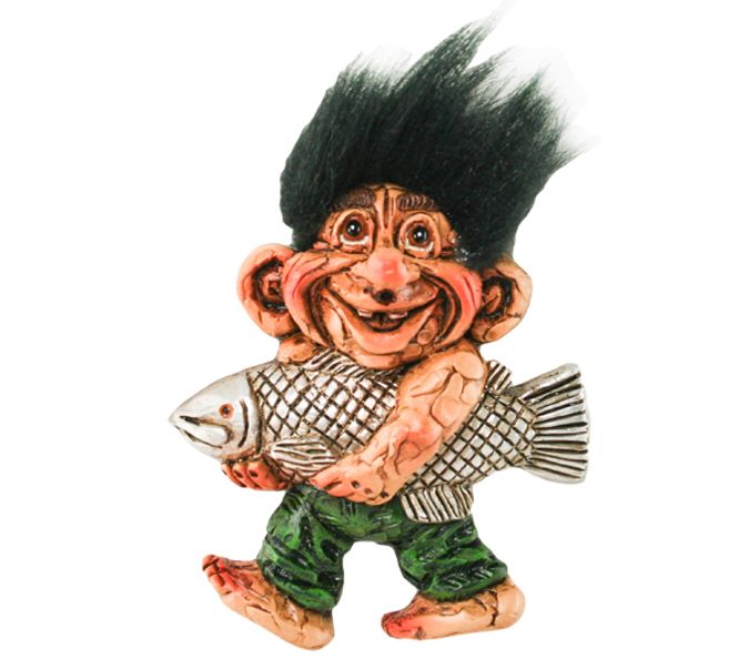 Main Image Magnet, troll with salmon