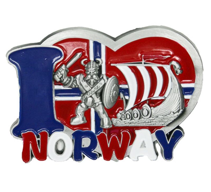 Magnet, I love Norway med viking