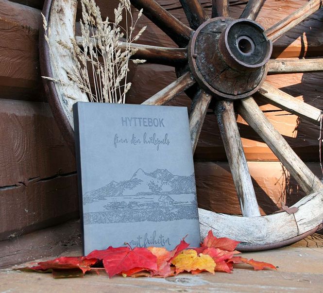 Main Image Cabin book embossed, gray