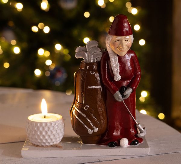 Main Image Golfer, santa's wife with a tealight, Harvesttime