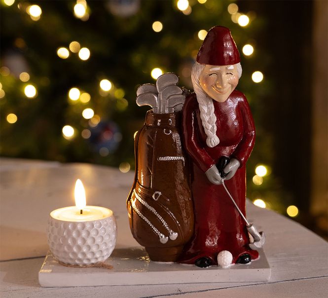 Main Image Golfer, santa's wife with a tealight, Harvesttime