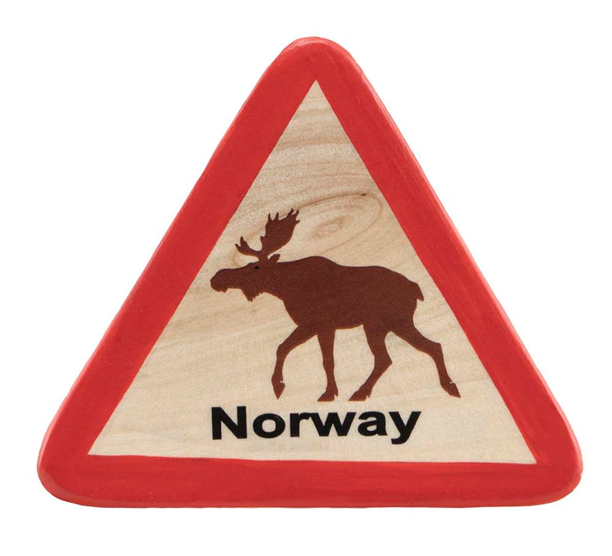 Magnet, wooden moose sign