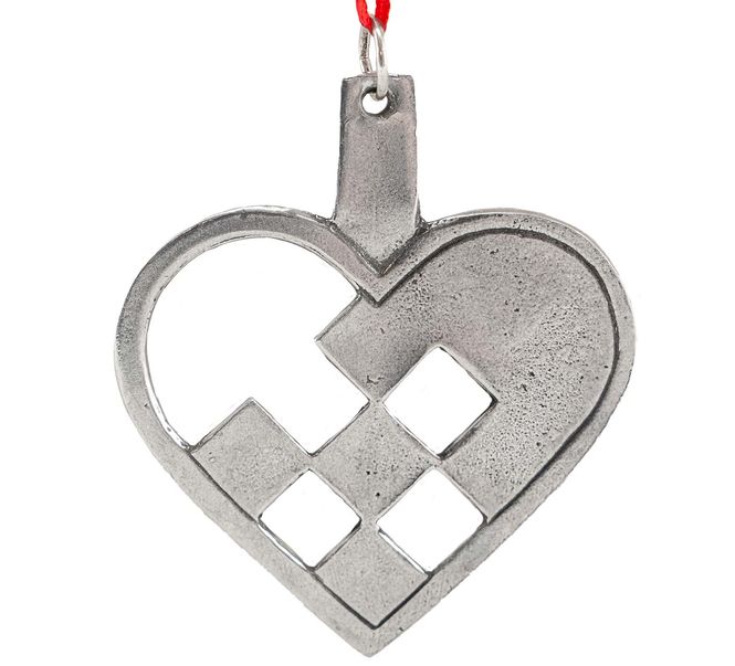 Main Image Ornament, Woven heart Tinn-Per