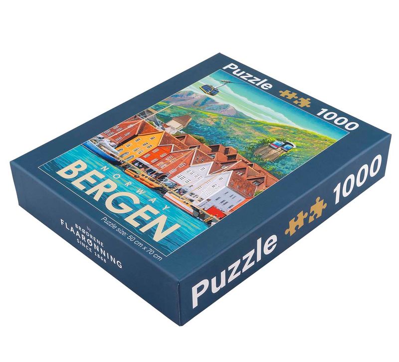 Puzzle, Bergen, retro, 1000 pieces