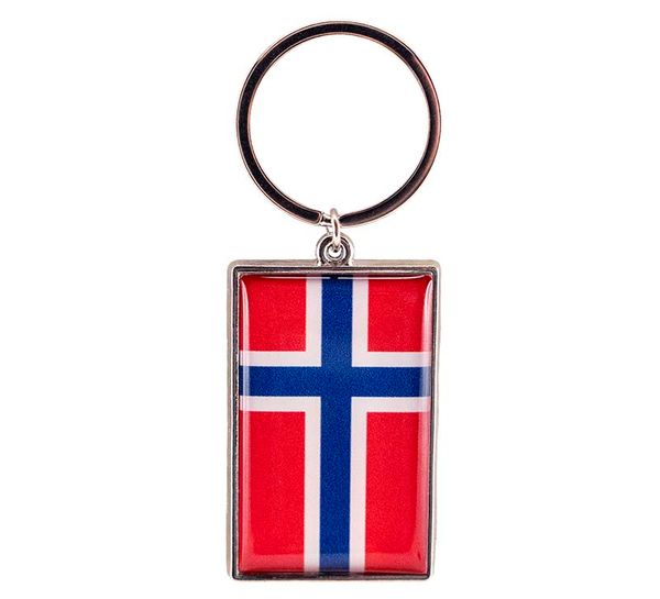 Image of Key ring skiing and flags Trondheim