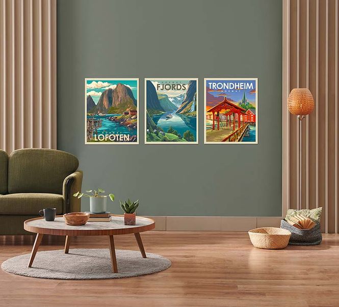 Main Image Poster, Tromsø, retro