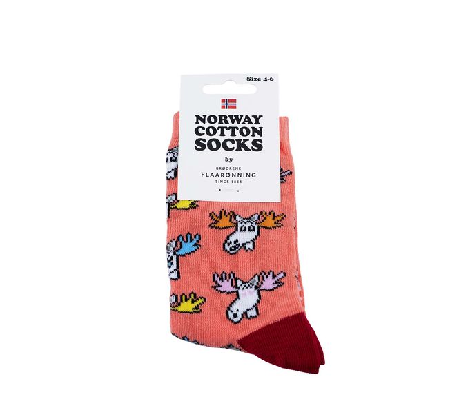 Main Image Kid's socks, Funny Moose, pink