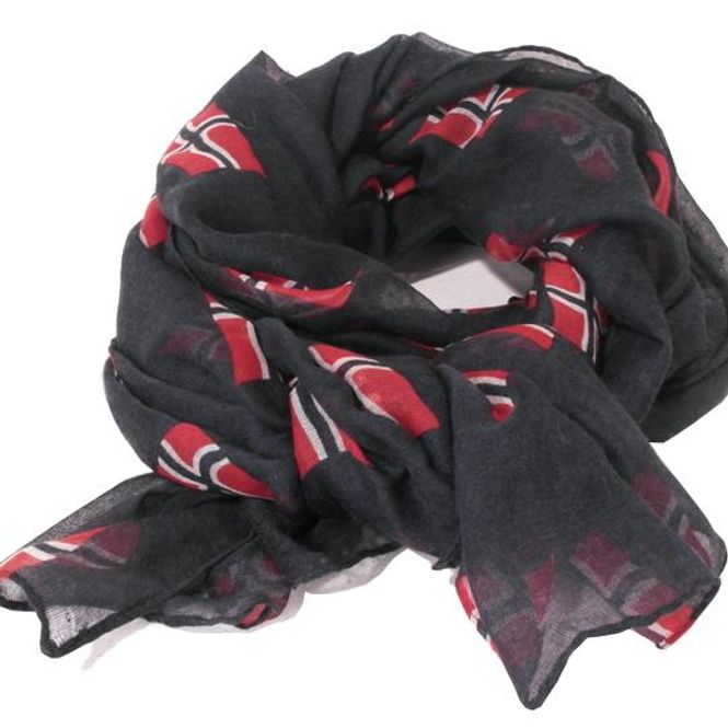 Main Image Scarf with norwegian flags dark blue