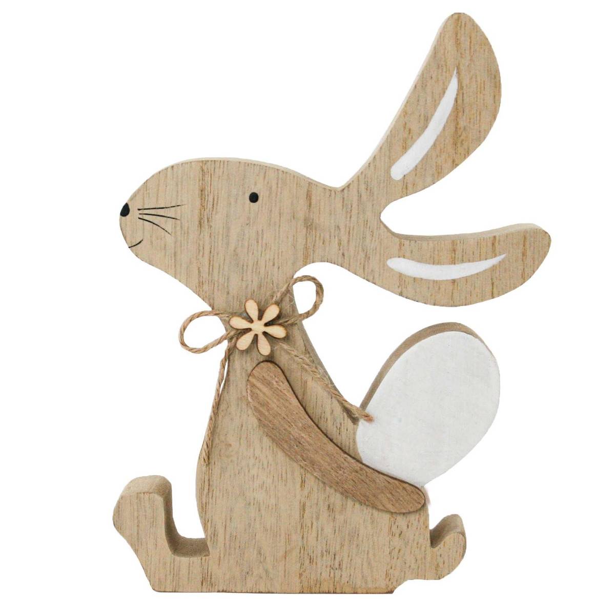 Sitting hare with Easter eggs on its back