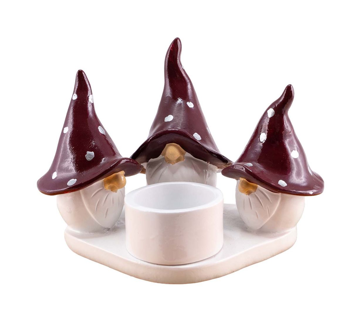 Red/white santas with tealight holder, Harvesttime