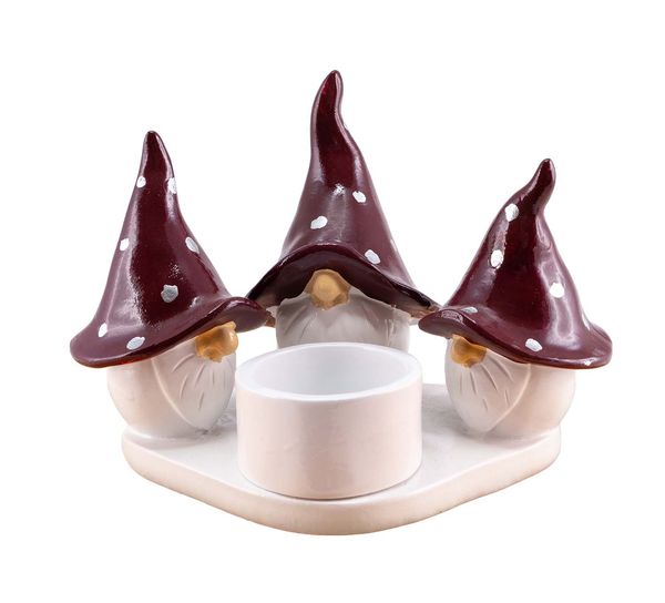 Main Image Red/white santas with tealight holder, ...