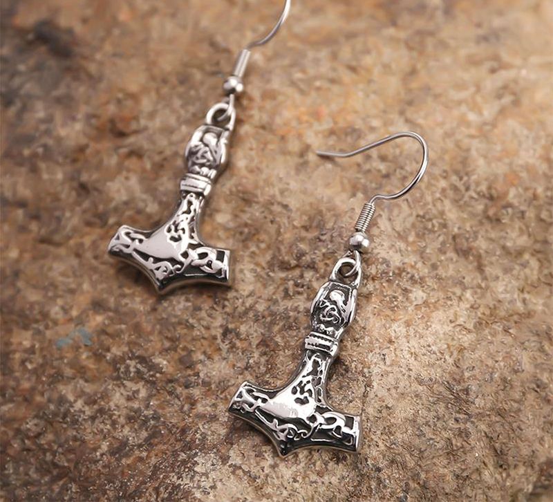 Earrings, Thor's hammer