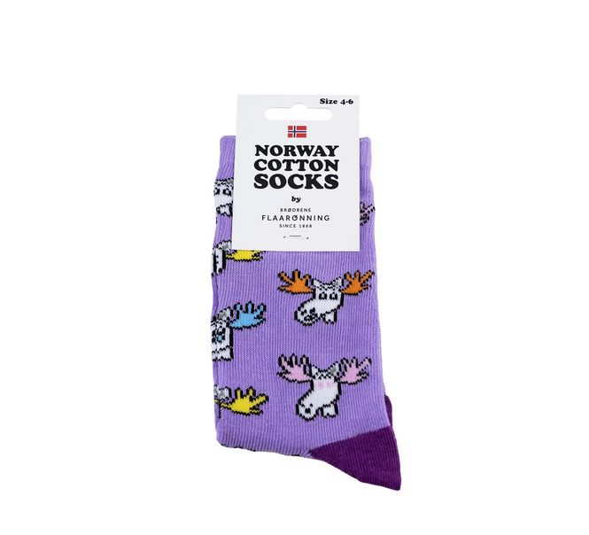 Main Image Kid's socks, Funny Moose, purple