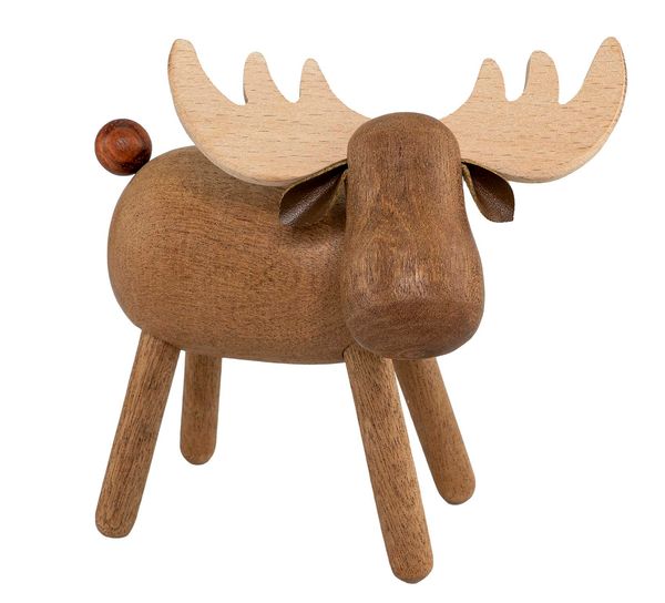 Main Image Moose made of wood, dark beech, large