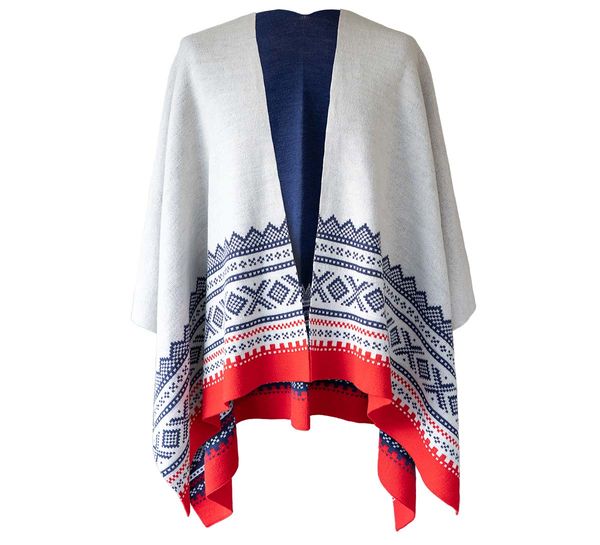 Main Image Poncho with MARIUS® pattern