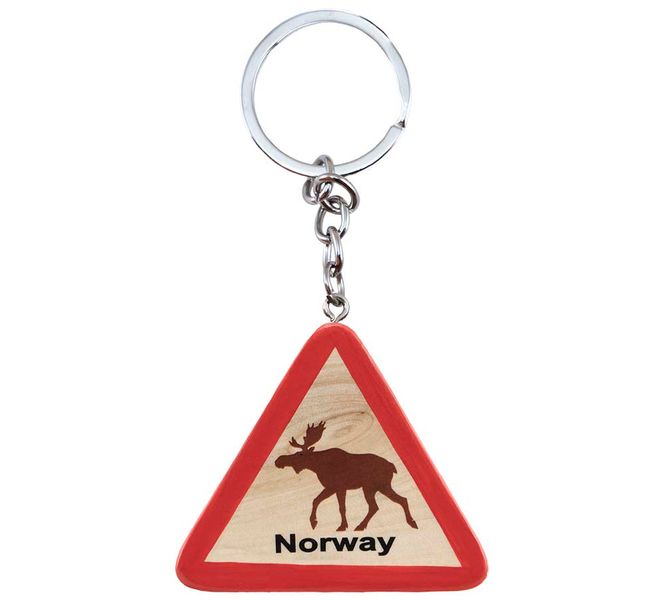 Main Image Keychain moose sign, made of wood