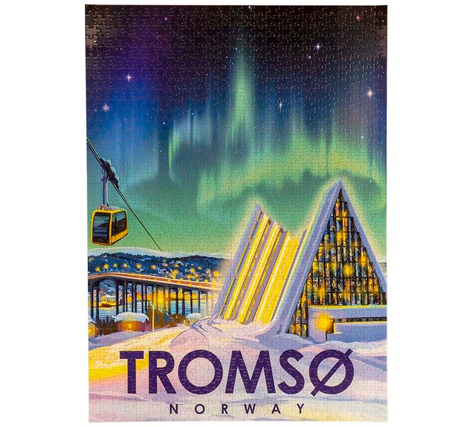 Main Image Puzzle, Tromsø, retro, 1000 pieces