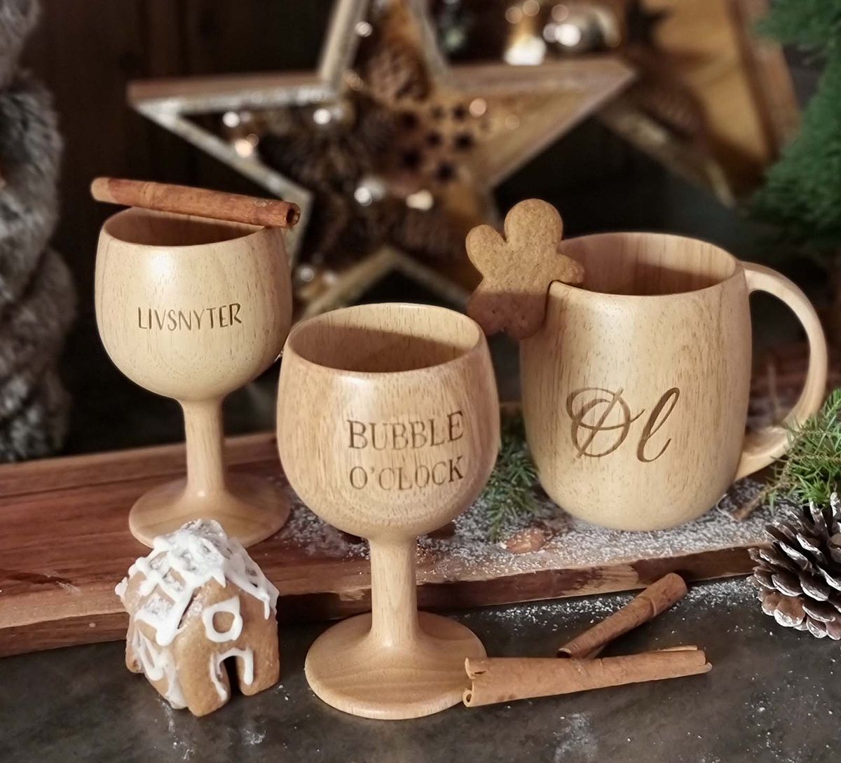 Beer mug made of wood, Øl