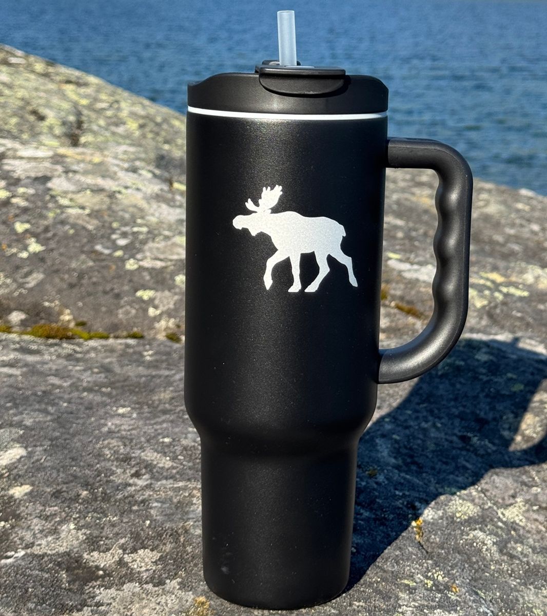Tumbler with moose, black