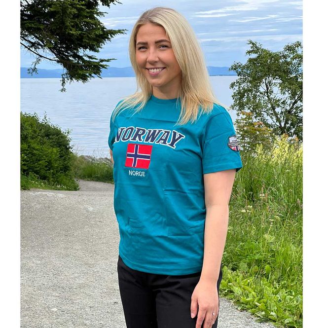 Main Image T-shirt Norway and flag petrol