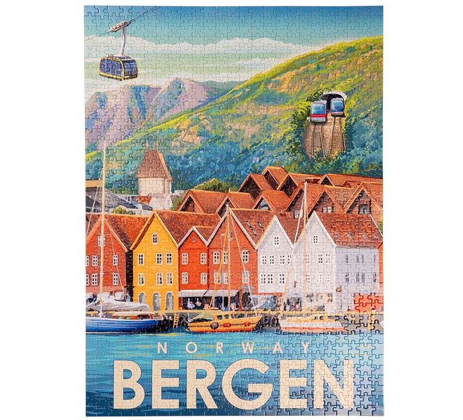 Main Image Puzzle, Bergen, retro, 1000 pieces