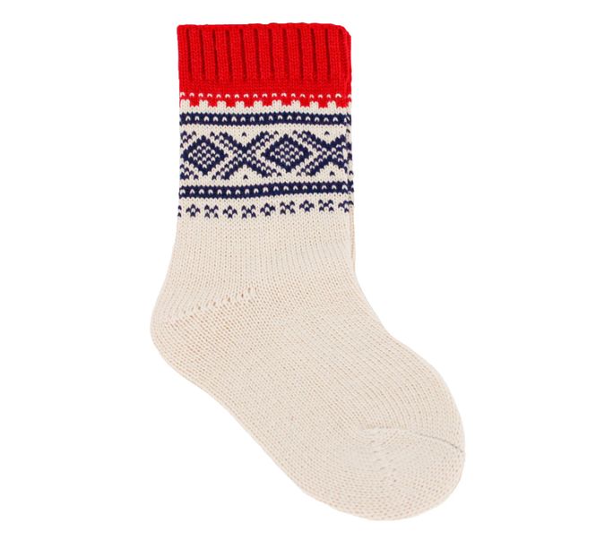 Main Image Woollen socks, MARIUS® pattern, white/blue/red